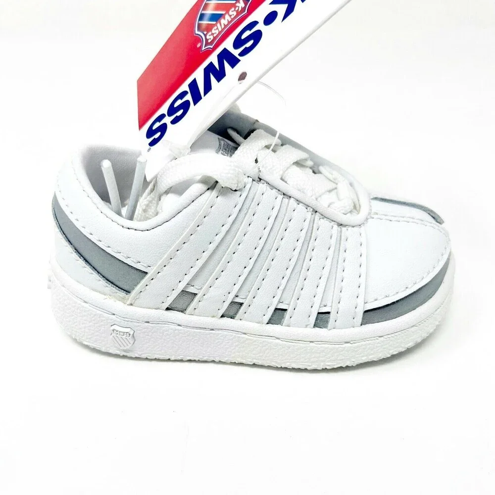 K-Swiss Ramli White Platinum Infant Size 6 Casual Sneakers 2485147